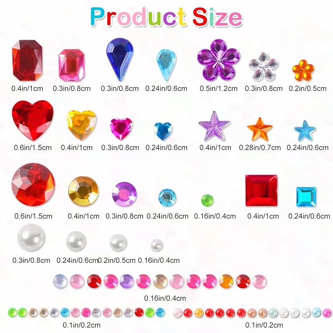 Trendy Gem Stickers (2744 pcs)