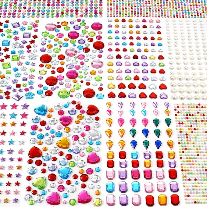 Trendy Gem Stickers (2744 pcs)