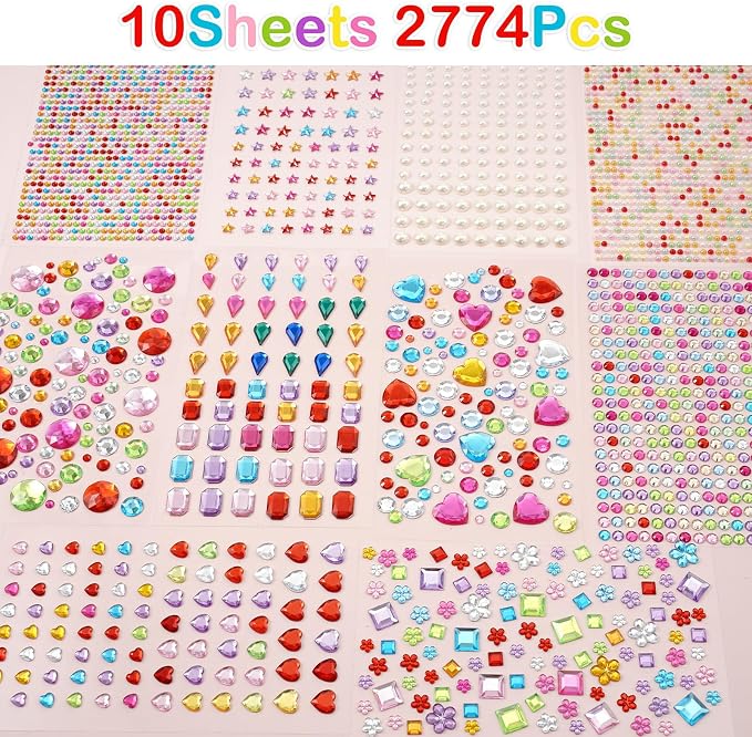Trendy Gem Stickers (2744 pcs)