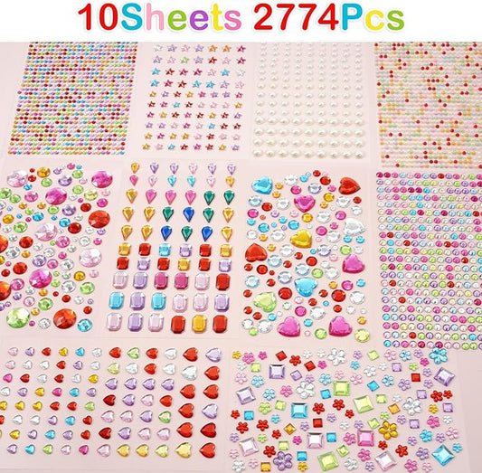 Trendy Gem Stickers (2744 pcs)