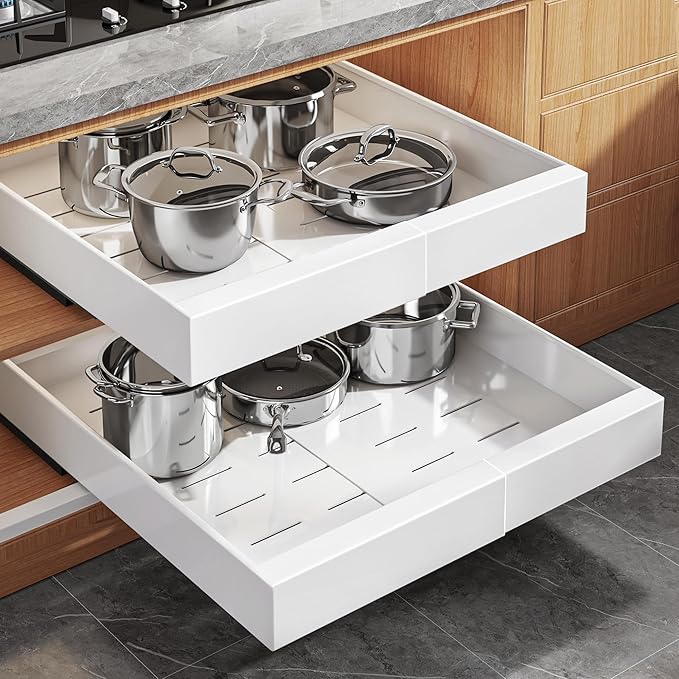 Adjustable Pull-Out Cabinet Organizer